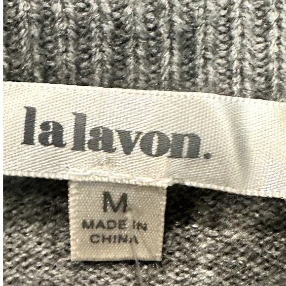 La Lavon – Colorblock Sweater Dress with Denim Sleeves – M - Picture 2 of 5